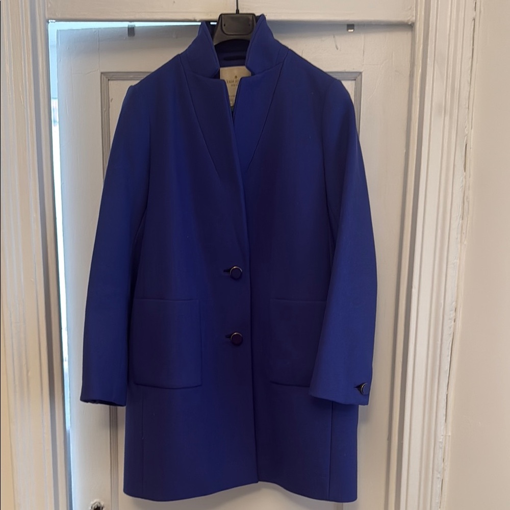 Kate Spade Blue Blazer with Wide Collar
